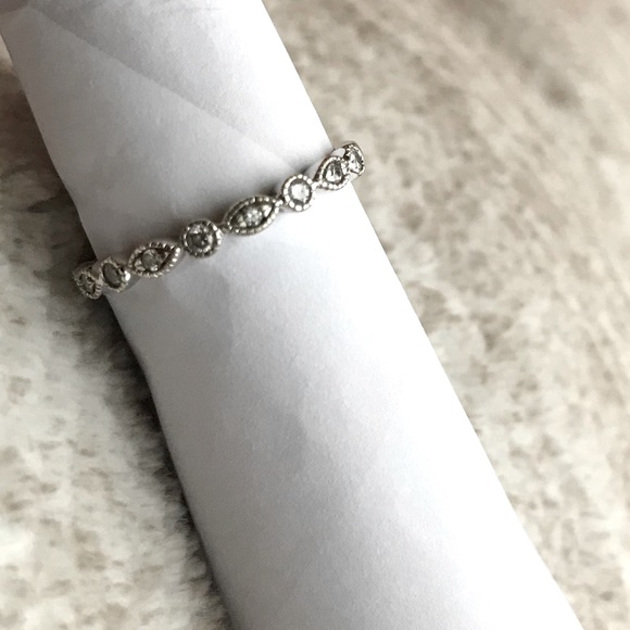 Helzberg Diamonds Jewelry - 10 karat white gold 1/8 CTW Diamond stackable ring